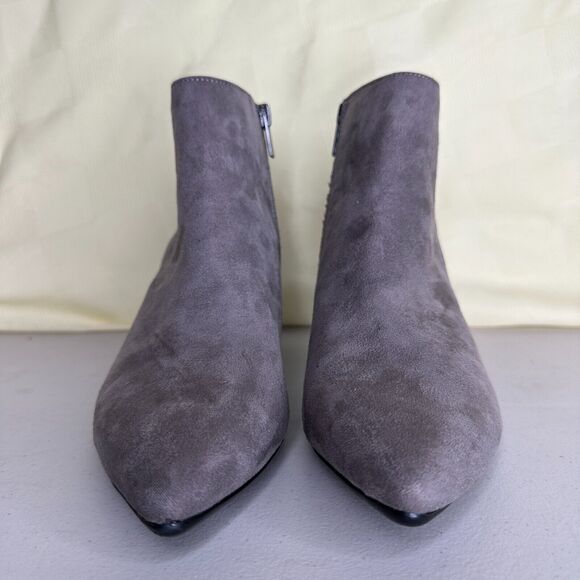 Naturalizer Giselle Modern Grey Fabric Pointed Toe Ankle Boots Women 6M NWB - Picture 5 of 11